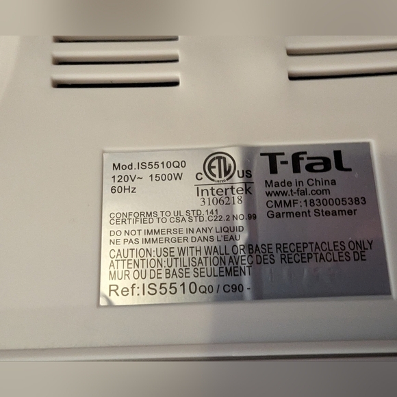 T-Fal Easy Steam garment steamer IS5510, new without box, never used. - Picture 11 of 14